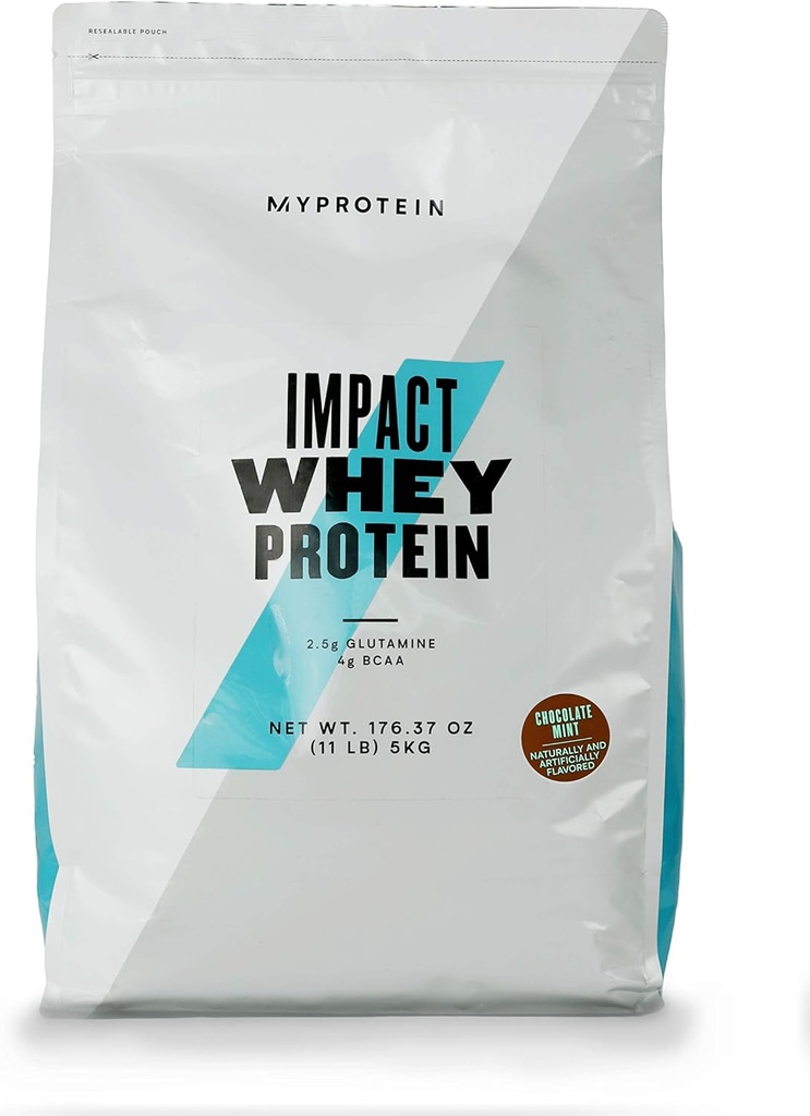 Myprotéine® Impact Poudre de protéines de lactosérum, menthe de chocolat, 11 Lb (200 portions) (200 portions)