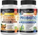 Curcumine urcumanée 1500mg 45 Nombre + Probiotique 40 Million CFU 60 Nombre