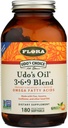 Flora Udo's Oil 3-6-9 Blend - contient de la noix de coco biologique, de l'huile de lin et plus - 180 softgels végétariens