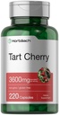 Horbäach Tart Capsules d'extrait de cerises 3600mg 220 pilules , sans OGM, sans gluten , supplément traditionnel à base de plantes