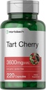 Horbäach Tart Capsules d'extrait de cerises 3600mg 220 pilules , sans OGM, sans gluten , supplément traditionnel à base de plantes