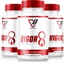 NutraRize (3 Pack) Vigor 8 pour les hommes, Vigor 8 Pills Male Enhancing Formula, Vigor huit capsules de supplément Test Boost, Vigor8 Stamina Booster Reviews Horny Goat Weed Tongkat Ali (180 capsules)