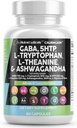 Nutraceutiques propres GABA 750mg 5 HTP 200mg L Tryptophane 500mg L Theanine 200mg Ashwagandha SAM-e L-Glycine - Mood Support Vitamines pour les femmes et les hommes avec L-Tyrosine 5-HTP (5-Hydroxytryptophane)