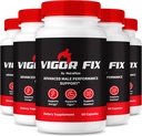 (5 Pack) Vigor Fix Male Supplement, VigorFix Pills pour les hommes, Nutrition quotidienne pour la santé et le bien-être globaux, Vigor Capsules de soutien fixes pour la confiance et l'énergie, Critiques (300 Capsules)