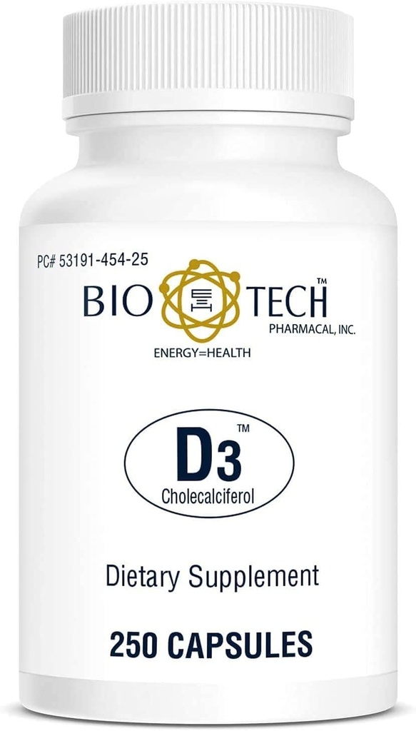 Bio-Tech Pharmacal Vitamine D3 (D3 1k UI, 250 Nombre)