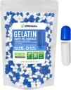 XPRS Nutra Taille 0 Capsules vides - 500 Compte Capsules de gélatine vides - Pills Bricolage Capsule Remplissage - Pure Pill Gel Caps pour Do-It-Youlf Suppléments (Blue/White)