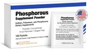Suppléments de phosphore 100 Packets, Suppléments diététiques Poudre avec Phosphate de sodium et Phosphate de potassium, Supplément de phosphore aromatisé aux fruits Poudre pour la santé des électrolytes, des os et des reins