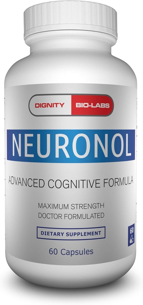 Neuronol by Dignity Bio-Labs: Brain Health Formula for Memory Support, Focus, Clarity, and Concentration - #1 Nootropic formulated w/Dmae, Bacopa Monnieri, Ginkgo Biloba & More.