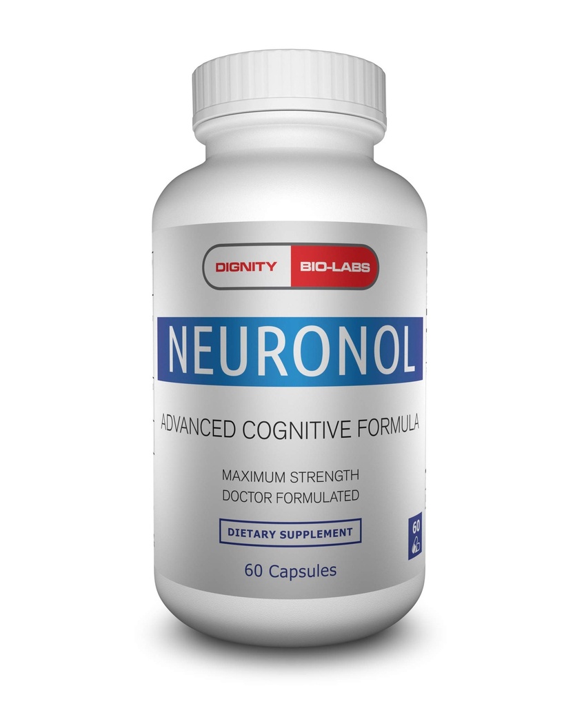 Neuronol by Dignity Bio-Labs: Formule de santé cérébrale pour le soutien de la mémoire, Focus, Clarity et Concentration - Nootropic #1 formulé w/Dmae, Bacopa Monnieri, Ginkgo Biloba & More.