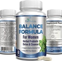 Complexe d'équilibre pour les femmes - pour la santé vaginale, detox à base de plantes et nettoyage, probiotiques vaginaux, soutient la flore intestinale saine, aide avec les infections de levure 60 capsules