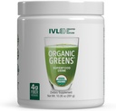 IVL - Verts organiques - Boissons bio Superfood - Charges d'antioxydants, de micronutriments, de prébiotiques et de probiotiques - pour le soutien immunitaire, la santé digestive - Grand goût (1 paquet, 30 portions)