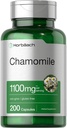 Extrait de fleur de camomille Horbäach 200 pilules 1100mg Capsules , Supplément sans gluten