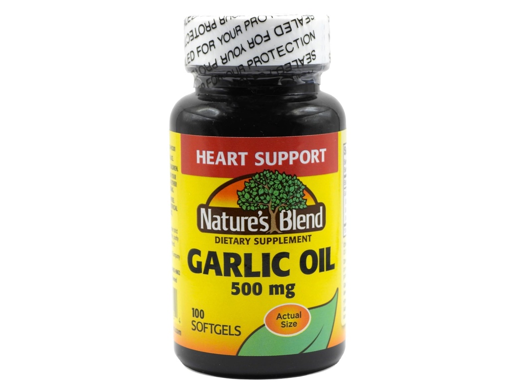 Mélange naturel Huile d'ail 500 mg 100 Softgels
