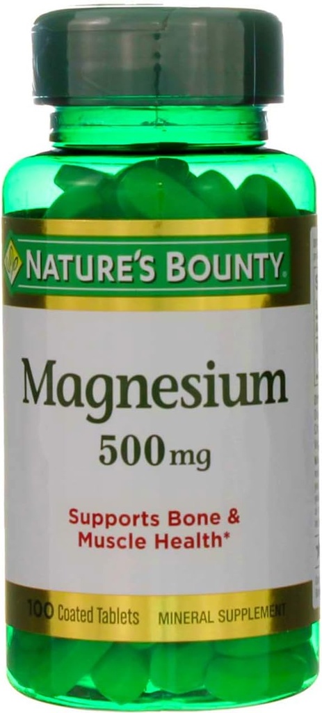 Bounty Magnésium de la nature 500 mg Comprimés 100 ea (paquet de 2)