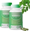 Pure Moringa Capsules en poudre - 800mg, Superaliment antioxydant pour l'énergie, la santé de la peau et le soutien de la gorgée - Riche en vitamines essentielles et acides aminés - naturel, non-OGM, 60 capsules (2)