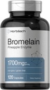 Horbäach Bromelain 1700 mg | 120 Capsules | Supports Digestive Health | Pineapple Enzyme Supplement | Non-GMO, Gluten Free