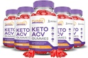 (5 Pack) Turbo Ripped Keto ACV Gummies Formule avancée 1000MG Turbo Ripped Keto Gummies vinaigre de cidre de pomme formulé avec jus de betterave grenade poudre B12 végétalien non OGM 300 Gummys