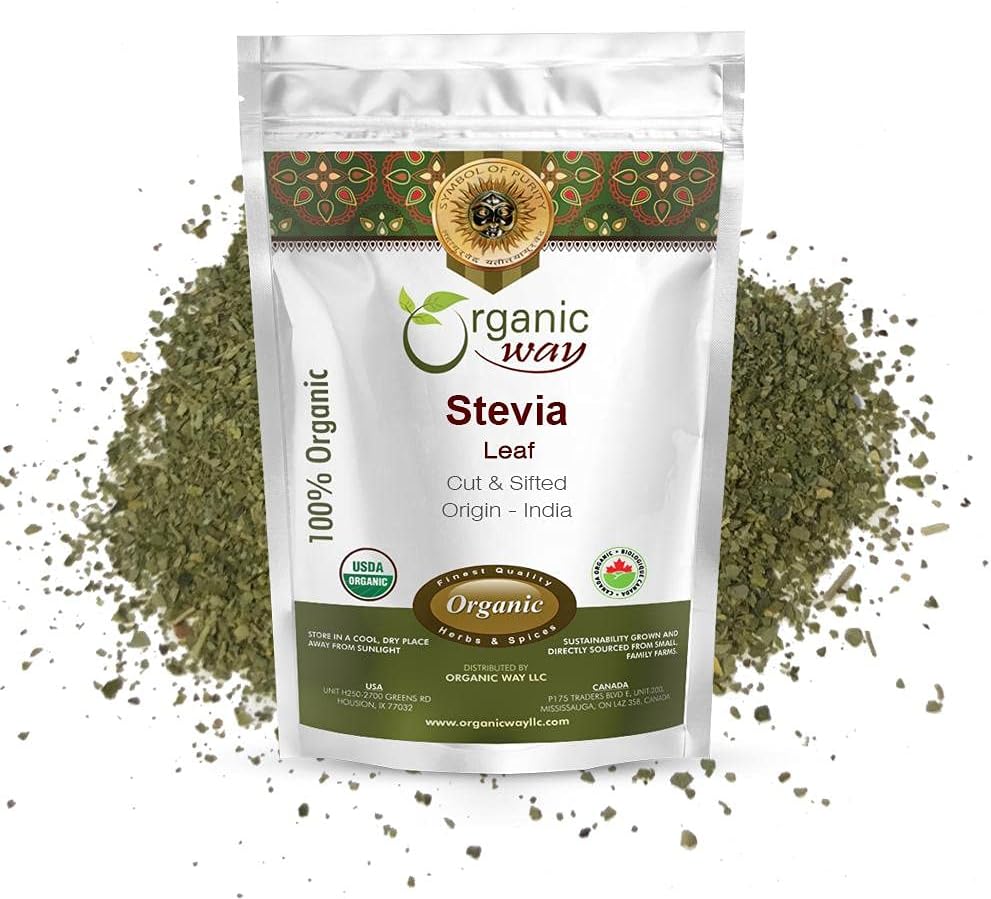 Cut & Sifted Stevia Leaf (Stevia Rebaudiana) - Kosher & USDA Certifiés sans OGM et sans gluten (Stevia Rebaudiana)