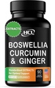 Boswellia Curcumin Supplément d'extraits de gingembre – Fort 95% Curcuminoides pilules de soutien naturel pour la mobilité et la flexibilité – Boswelia de force supplémentaire avec supplément de gingembre biologique curcumin curcumin