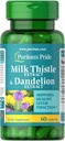 Puritan's Pride Lait Thistle & Dandelion Extrait 60 Compte
