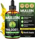 Mullein Drops for Lungs with Licorice & Astragalus, Respiratory & Immune Support, Lung Detox for Smokers Tincture, Mullein Leaf Extract for Lung Cleanse, Sugar & Alcohol-Free, 4 fl oz