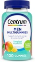 Gummies multivitamines pour hommes Centrum, Immune, Énergie, Soutien de l'apparence saine, 100 comtes, 50 jours d'approvisionnement