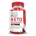 Justified Laboratories Activ Boost Keto ACV Gummies Extreme (2000 mg) - 60 Count - Formulated with Apple Cider Vinegar, Folate & Vitamin B12 - Non-GMO, Vegan, Gluten Free - 30 Servings