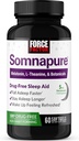 FACTEUR DE FORCE Somnapure Softgels Aide au sommeil pour les adultes atteints de mélatonine, d'ashwagandha, de racine valériane et de baume citron, 60 softgels