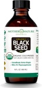 Mère Nature USDA Huile de Graine Noire Bio – Cold Pressed, Unrefined & Vegan Nigella Sativa, High Thymoquinone (2%+), Omega 3 6 9 pour Immune, Soutien articulaire et cardiaque, Cheveux et peau, Non-OGM, 16oz