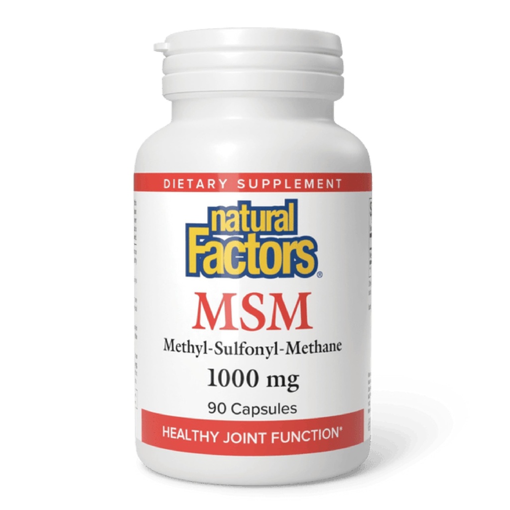 Natural Factors, MSM, Supports Healthy Joints, Hair, Skin and Nails, 90 Capsules