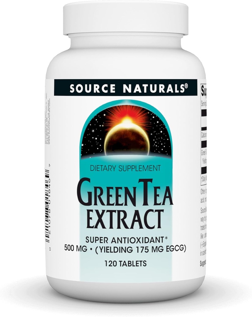 Source Naturals Green Tea Extract 500 mg Super Antioxidant - 120 Tablets