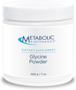 Maintenance métabolique Poudre de Glycine, 200g - support calm, désintoxication du foie, santé articulaire et production de collagène - supplément acide amino