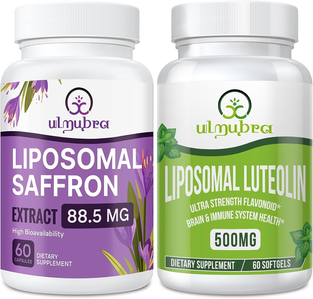 Suppléments de safran liposomique 88,5 mg avec Luteolin 500 mg