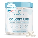WONDERCOW Capsules Colostrum Supplément pour la santé de Gut, le soutien immunitaire, la récupération musculaire et le bien-être