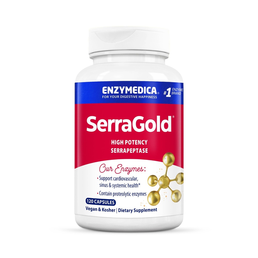Enzymedica, SerraGold, soutient la récupération, immunitaire et cardiovasculaire, supplément naturel, 120 comte (FFP)