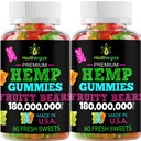 2PACK Hemp Gummies Premium Hemp Gummy Bears-pour le sommeil, calme, huile de chanvre de détente-Omega, naturel haute puissance partie de chanvre comestibles-Fabriqué aux États-Unis