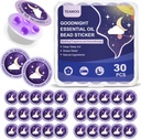 Patchs de sommeil pour adultes et enfants, Patchs d'aide au sommeil à l'huile de sommeil Goodnight bead (30 PCS, service jusqu'à 120 nuits), formule améliorée de rêve doux avec ingrédients végétaux 100% naturels