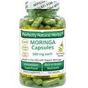 150 gélules de Moringa fabriquées avec de la poudre de feuille de Moringa biologique certifiée USDA, poids net de 500mg par gélule