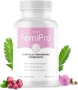 Suppléments Femipro Bladder pour les femmes et les hommes, mélange naturel d'herbes et de probiotiques, soutient la santé du piège urinaire et l'équilibre du microbiome