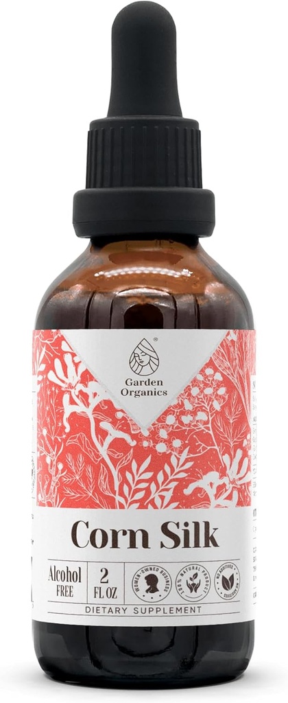 Silk de maïs Sans alcool Teinture naturelle à base de plantes, gouttes de soutien du système immunitaire, extrait liquide de soie de maïs (Zea mays) 2 fl oz