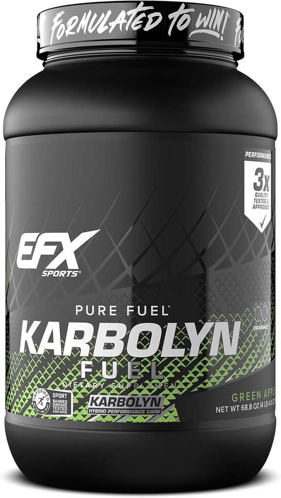 EFX Sports Karbolyn Carburants à absorption rapide Poudre de glucides Charge de glucides, énergie soutenue, récupération rapide