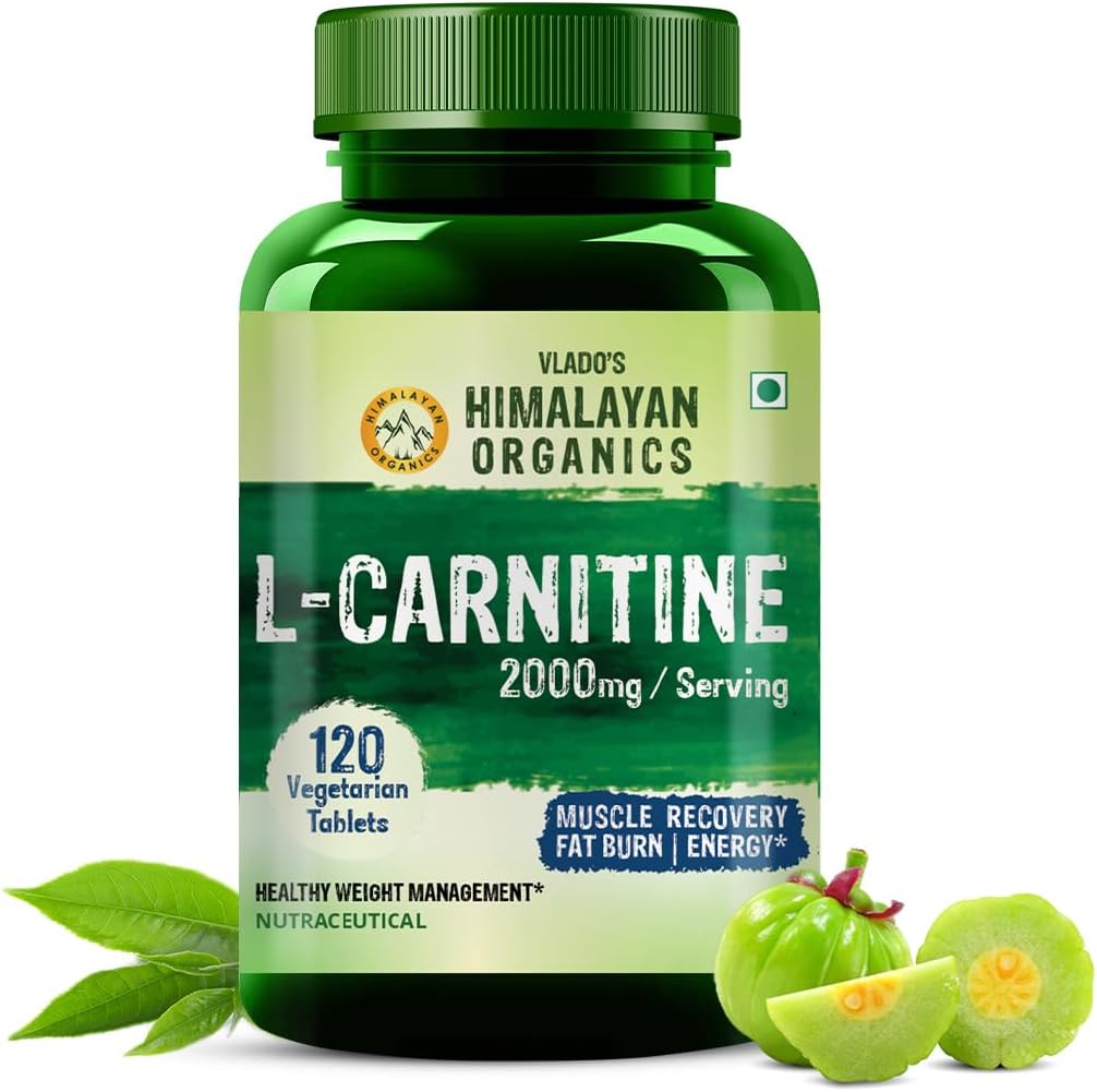 Himalayan Organics L-Carnitine L-Tartrate avec extrait de thé vert 2000 Mg. Gestion du poids sain.