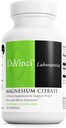 DaVinci Labs Citrate de magnésium - Supplément alimentaire pour soutenir la santé musculaire, les nerfs sains et l'absorption minérale* - avec 140 mg de magnésium par portion - Sans gluten - 90 capsules végétales