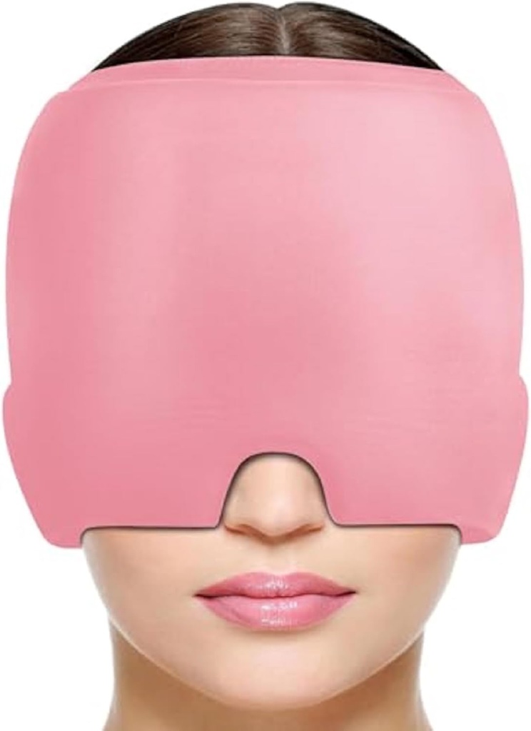 Capuchon de soulagement des maux de tête de la migraine, Capuchon de soulagement de la migraine Thérapie chaude et froide Hangover Hat Masque Sans odorat Chapeau de traitement des maux de tête de la migraine pour les yeux puffy