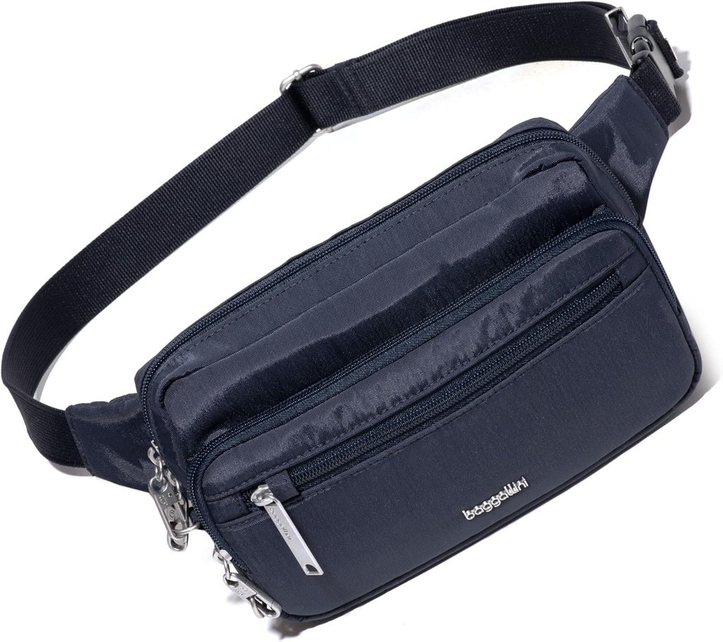 Sacgallini Securtex Antivol Ceinture Fanny Pack pour femmes RFID Portefeuille verrouillage zipper-voyage sac croisé