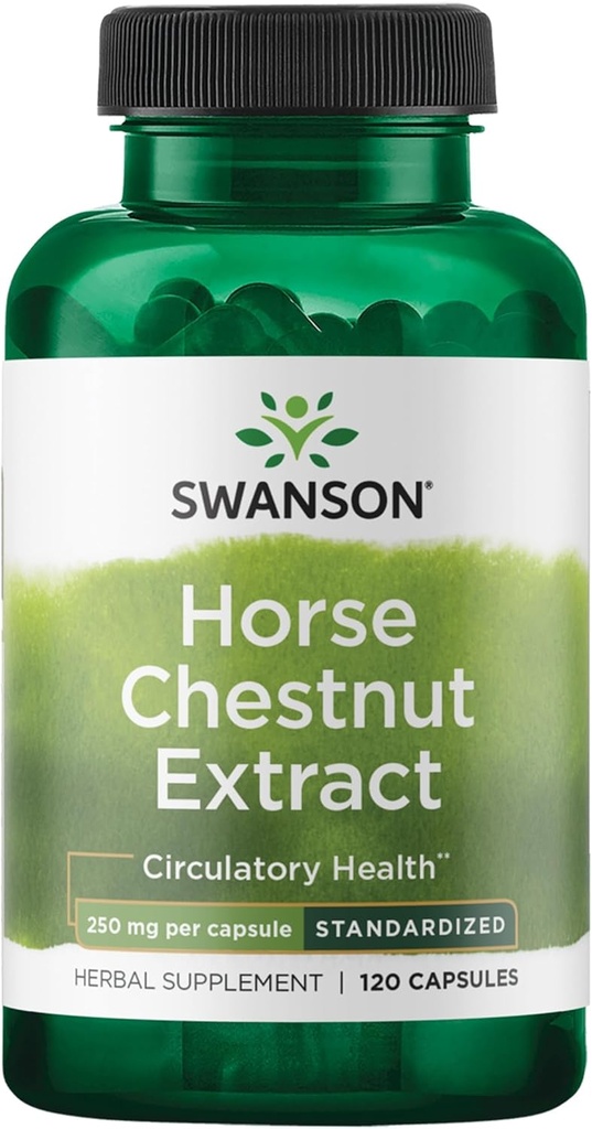 Swanson Cheval Châtaigne 22% Aescin (standardisé) 250 Milligrammes 120 Capsules