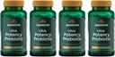 Swanson Ultra Potency Probiotic Digestive Health Immune System Support 66 Million CFU Prébiotique NutraFlora scFOS 60 DRcaps Capsules de Véggie (Caps) (4 Pack)