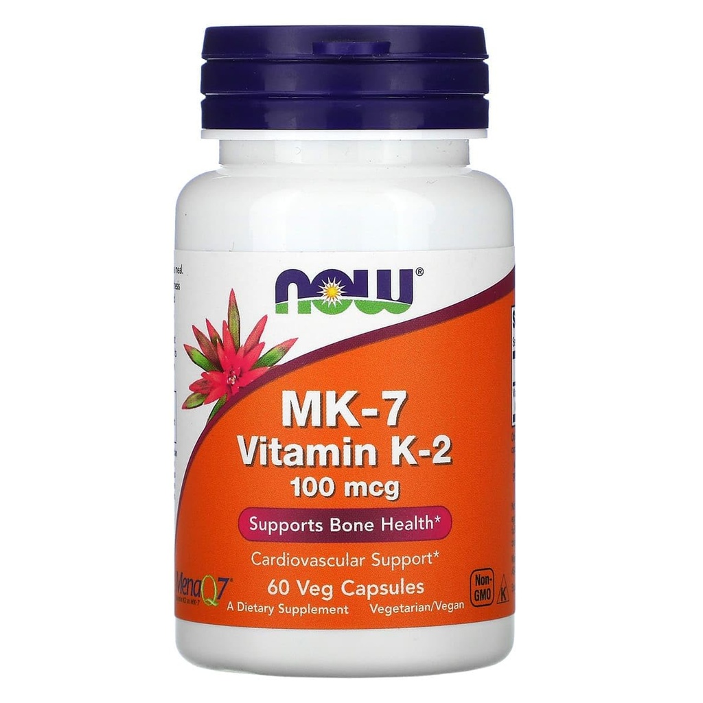 Nourriture Vitamine K-2 (MK7) Capsules de légumes, 100 mcg, 60 Compte, boîte de 2