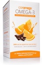 Supplément à l'huile de poisson Coromega Omega 3, 650mg d'Oméga-3s avec 3X meilleure absorption que les softgels, chocolat orange aromatisé, 90 packets à coupe unique