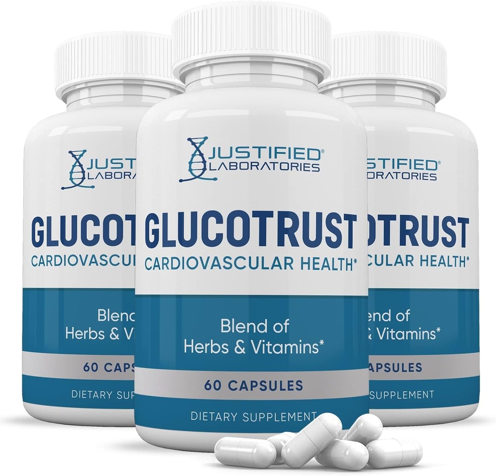 Laboratoires Justifiés (3 Pack Glucotrust Advanced Formula Supplément Pills 180 Capsules